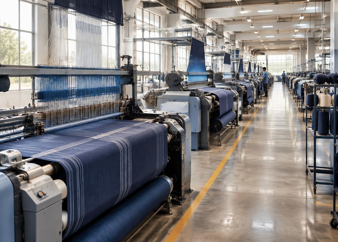Modern textile weaving mill